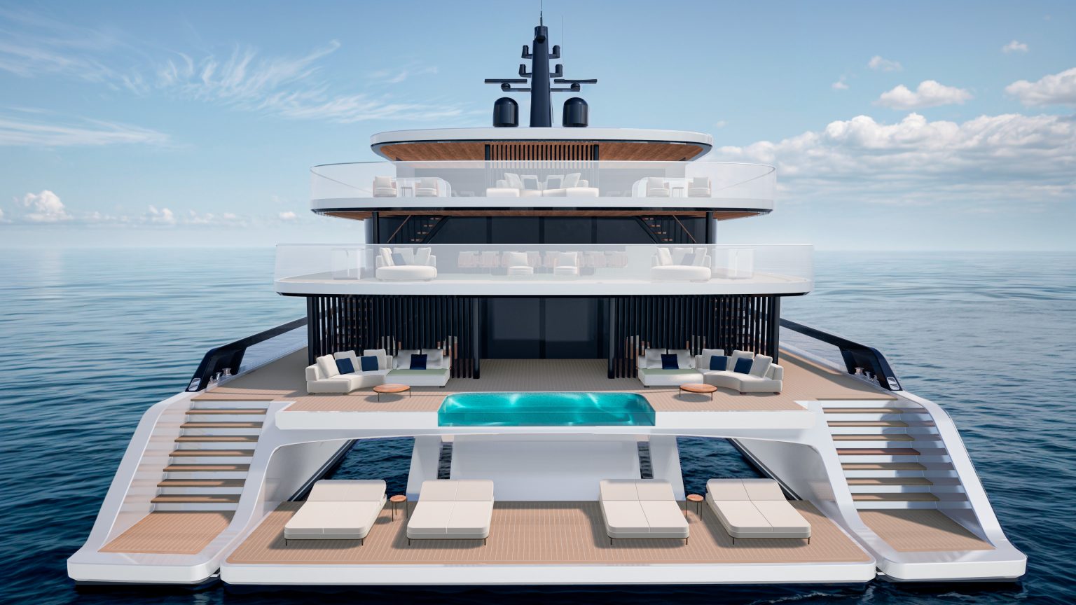 VYRE 50 Superyacht back view