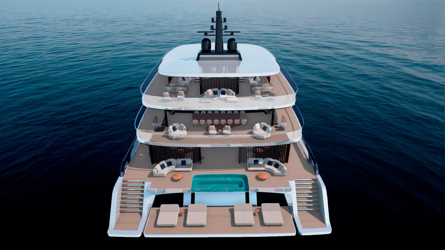 VYRE 50 Superyacht upper back view