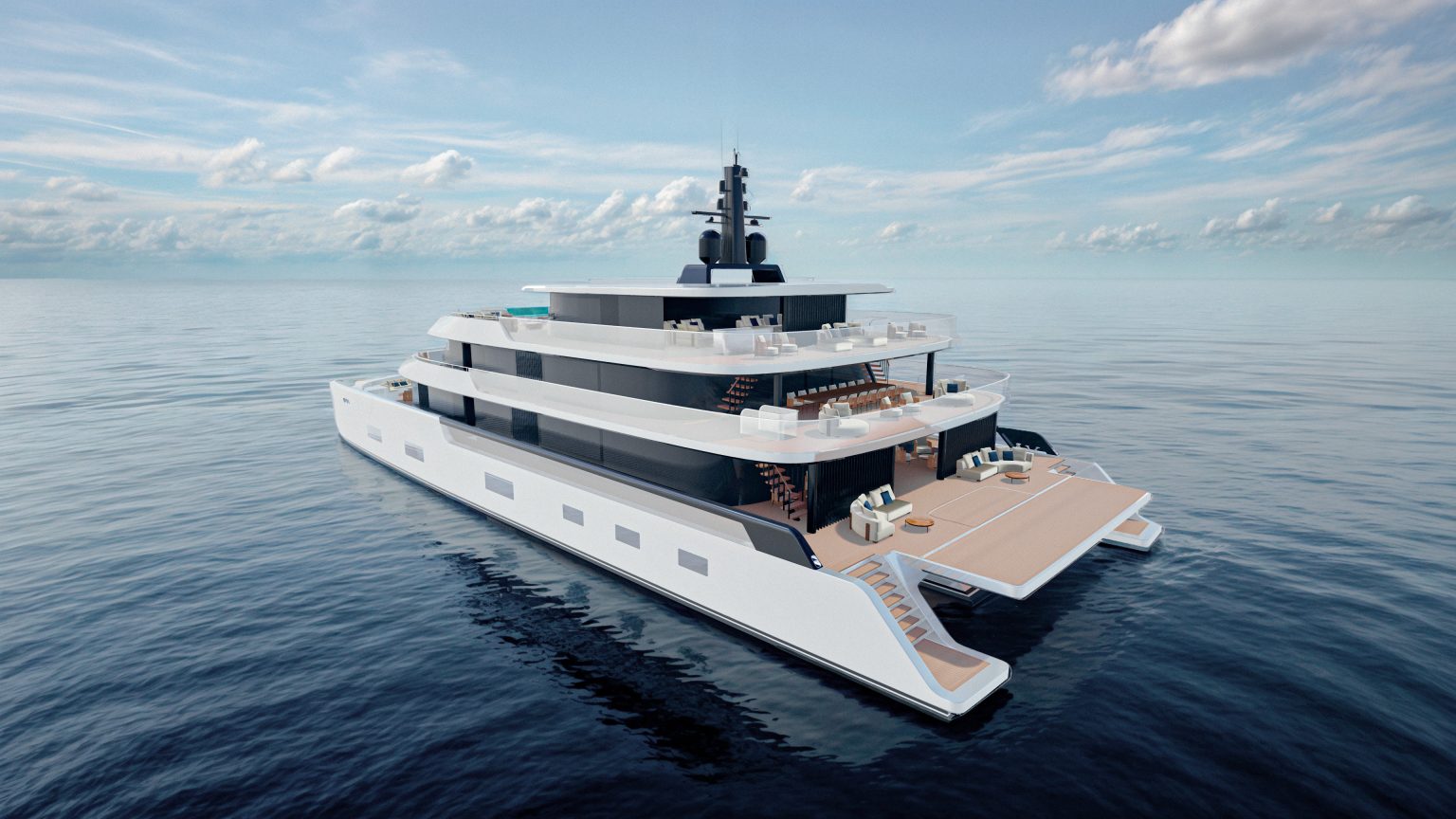 VYRE 50 Superyacht left lateral back view